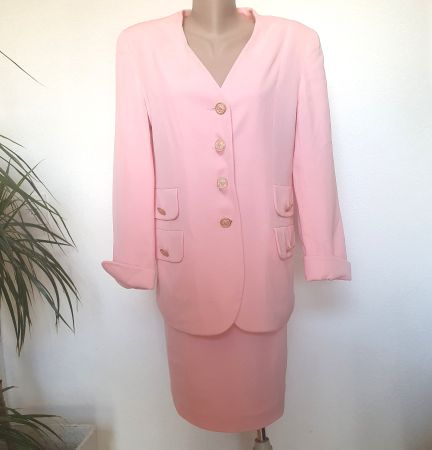 Élégant Tailleur Jupe ELECTRA–100% Pure Laine–Gr. L