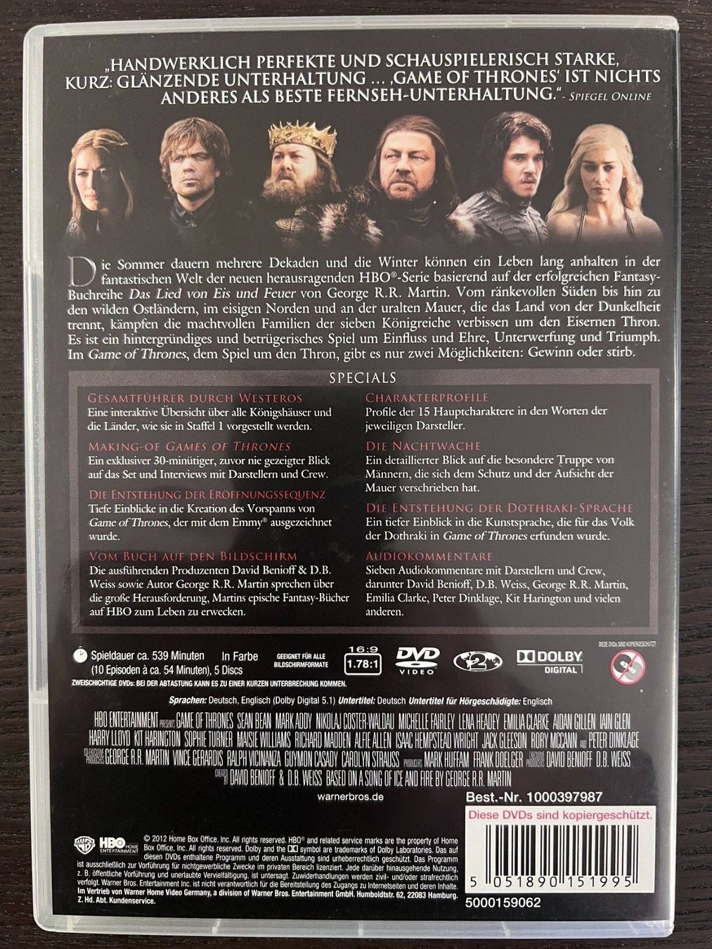 Tutti i DVDs: Game of Thrones - Staffel 1 – Usato da Zürich venduto da FilmFreunde 1