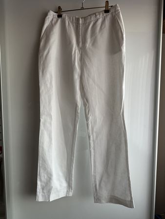 Sommerhose Leinen weiss Grösse 36 H&M