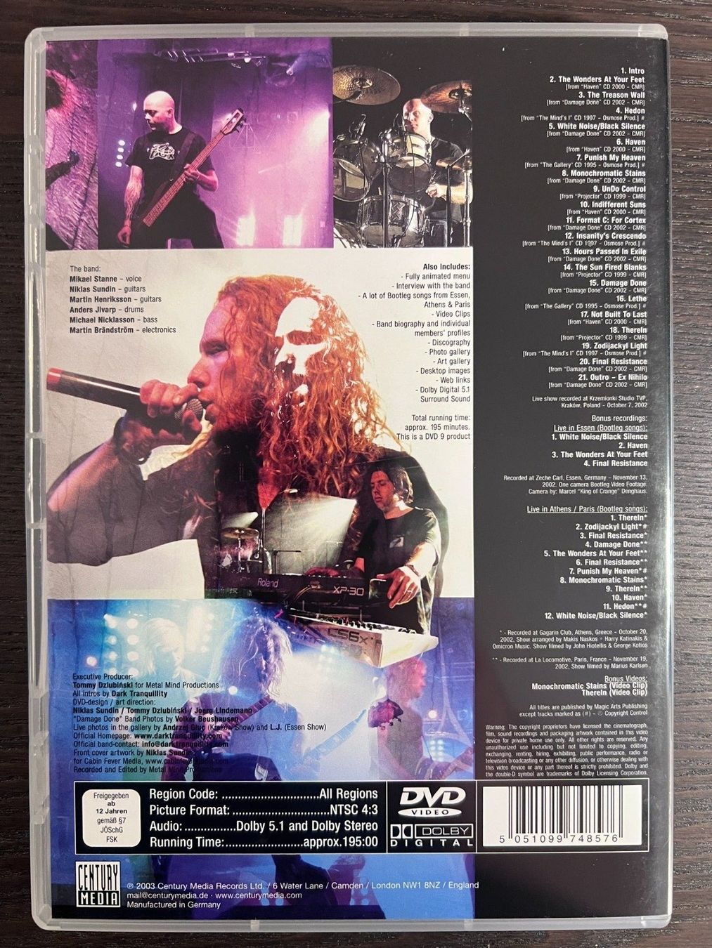 Tutti i DVDs: Dark Tranquillity - Live Damage – Usato da Zürich venduto da FilmFreunde 1