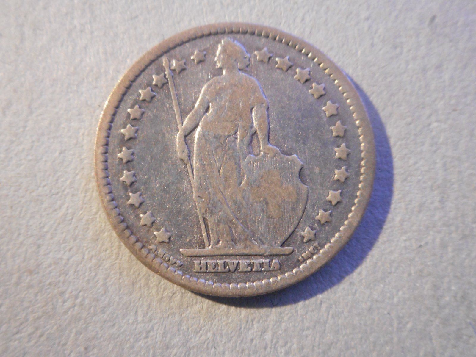Tutti le monete: 1 Fr. 1887 silber  uralt – Usato da Kriegstetten venduto da pizlad2010 1