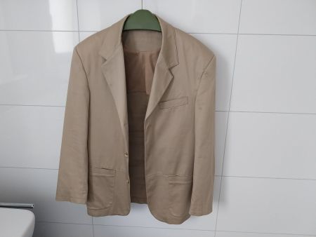 Sakko beige-hellbraun, Grösse 48, aus 96% Baumwolle