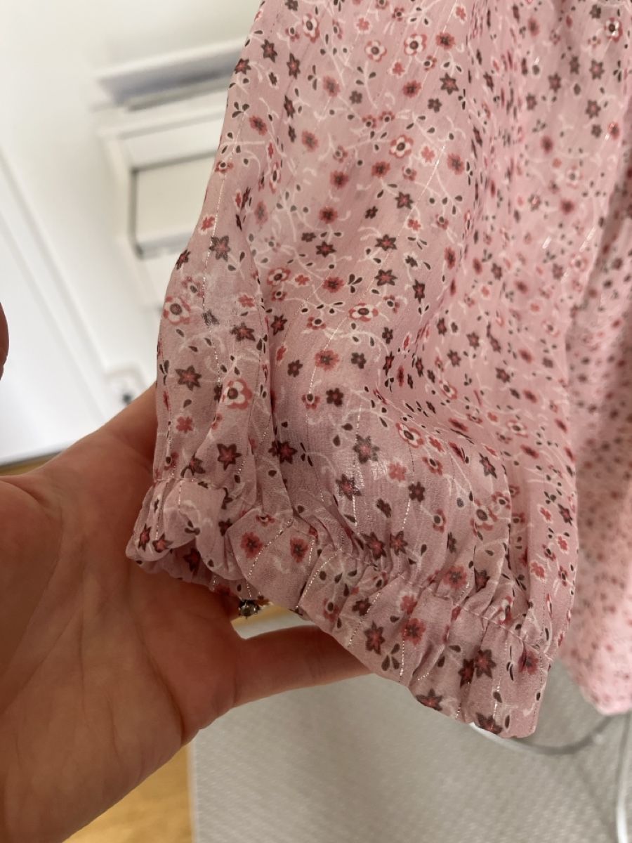 Camicette: Bluse mit Blumenmuster, Silberstreifen, 38 – Usato da Solothurn venduto da Bobesch08 3