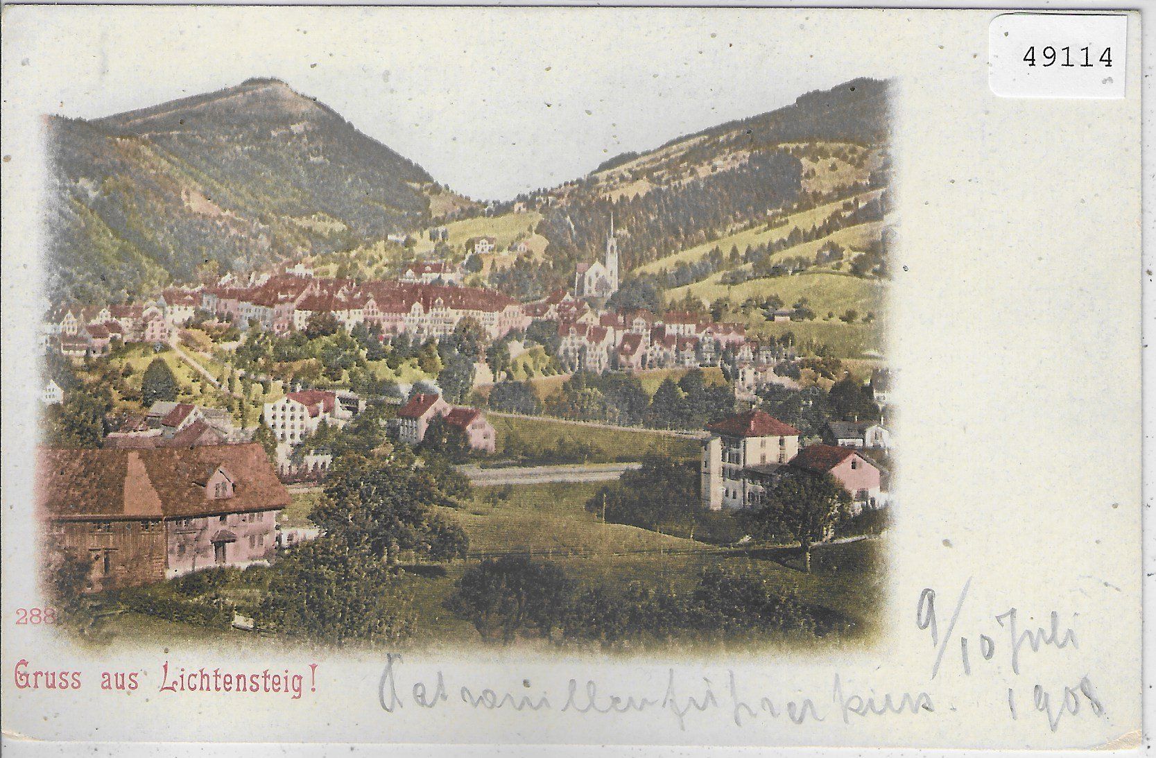 Cartes postales: Gruss aus Lichtensteig - Litho – D'occasion à Ettingen par Kartenplanet