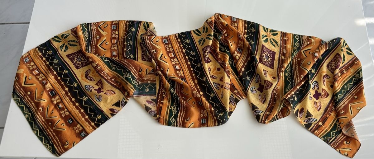 Foulard & Sciarpe: Scarf with ethnic pattern orange green – Nuovo (secondo la descrizione) da Saland venduto da ele_vc96 1