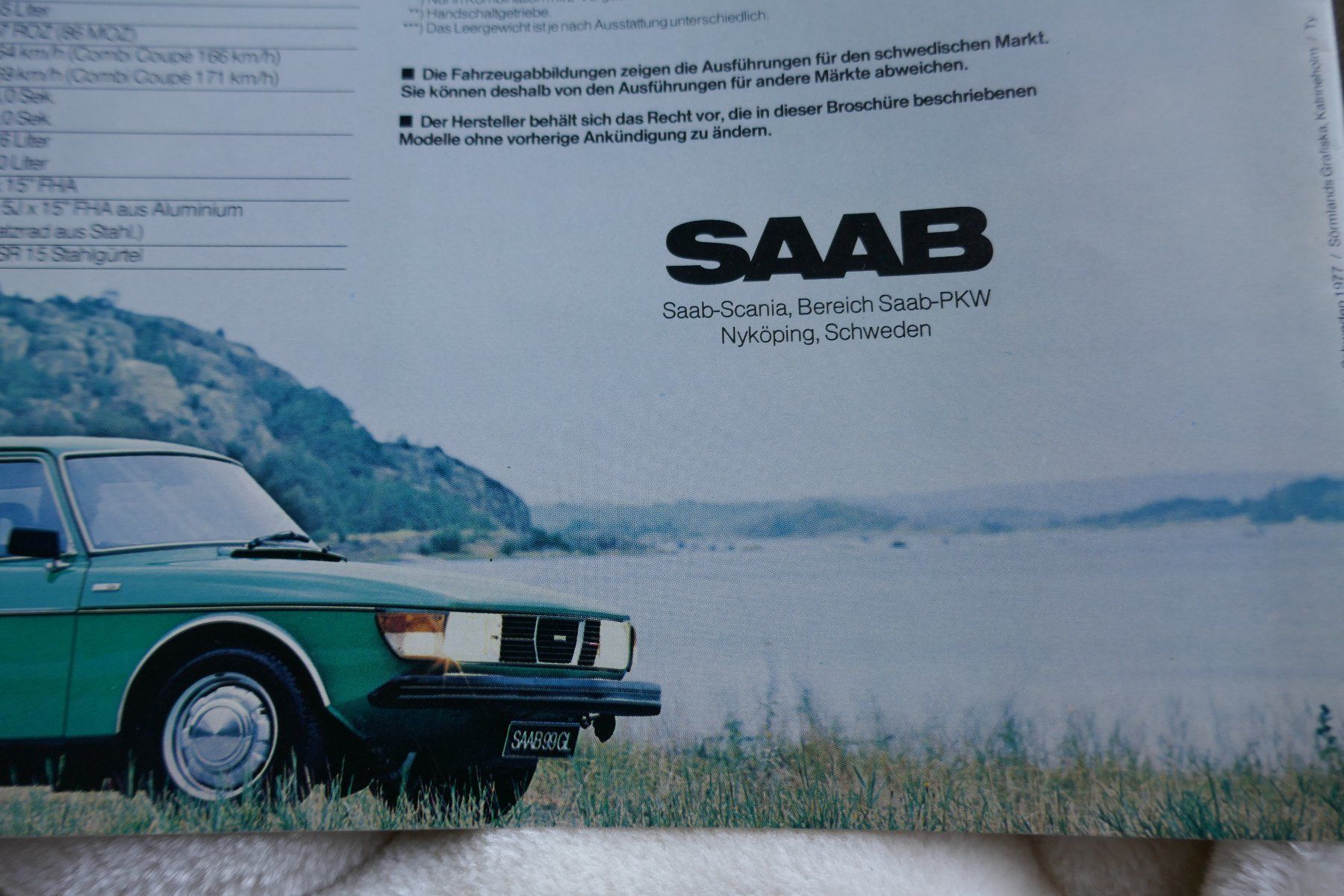 Saab Documenti: SAAB 99  GL  Originalprospekt – Nuovo (secondo la descrizione) da Madiswil venduto da ML911 8