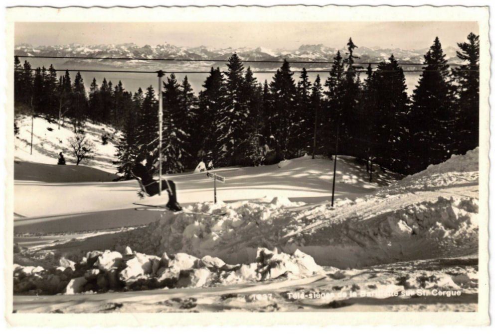 Ansichtskarten: St. Cergue - Télèsiège / Sessellift Barillette – Gebraucht aus Binningen von Mountainrider
