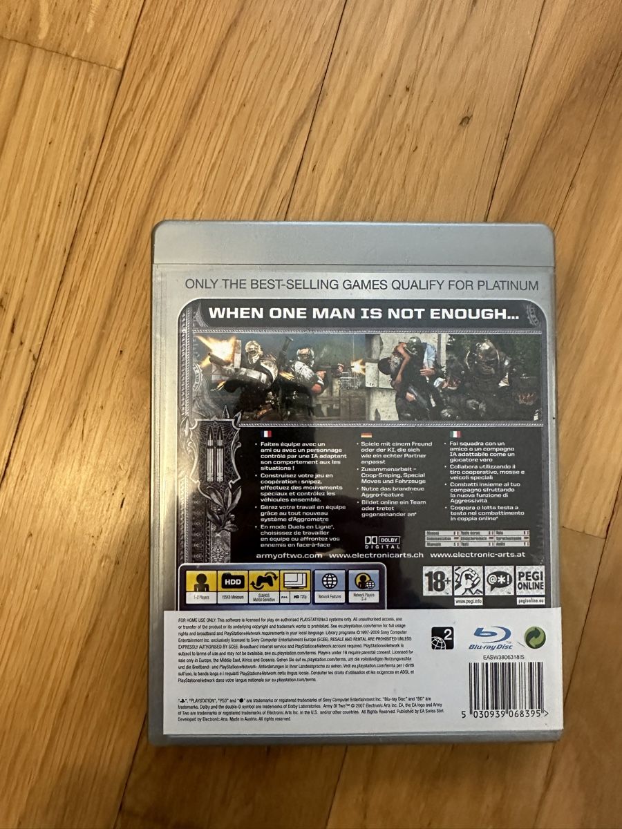 Sony Giochi: Army of Two PS3 – Usato da Döttingen venduto da Tiziano85 1