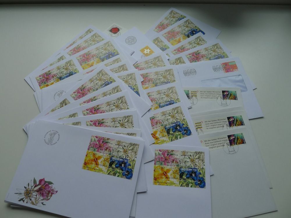 Alle Briefmarken: kleiner Posten mit selbst erstellten Karten + Briefe + FDC – Gebraucht aus Dagmersellen von q1w2e3r4 7