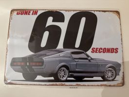 Mustang Blechschild - Gone in 60 Seconds - Deko!