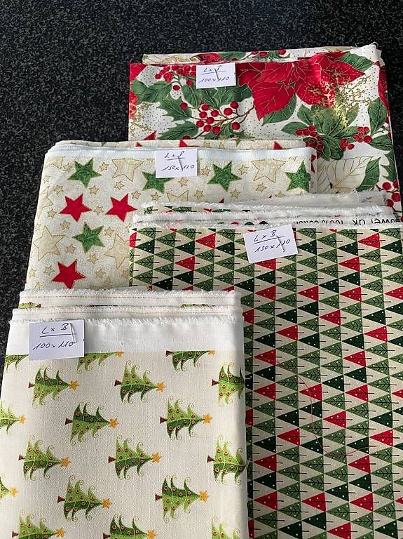 Stoffe: Weihnachtsstoffe Baumwolle ca. 10 Meter – Neu und originalverpackt aus Wil SG von lovely02