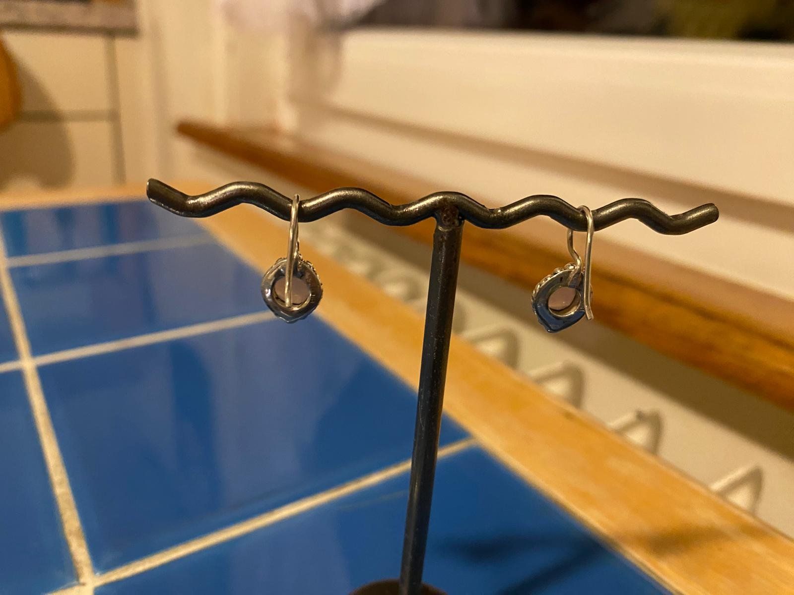 Ohrringe & -stecker: Silberohrhänger 925, mit rasa Stein – Gebraucht aus Liestal von Nizli 5