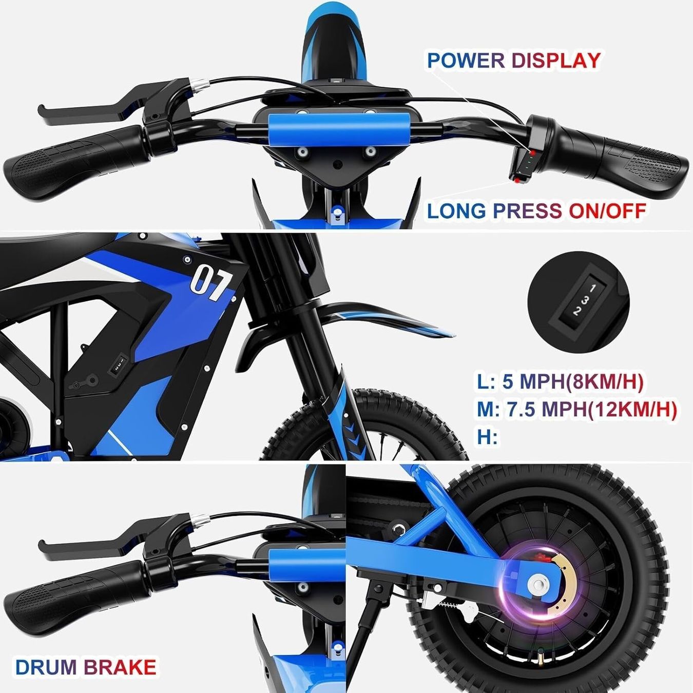 Veicoli per bambini: EVERCROSS EV12M Kinder-Elektromotorrad – Usato da Glattbrugg venduto da sinmar_86 3