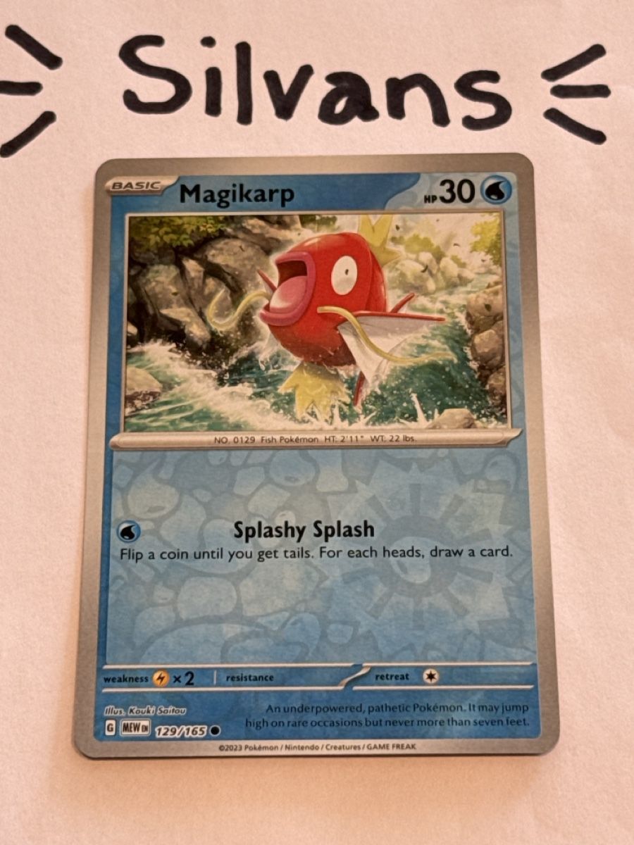 Pokémon Sammelbilder & Trading cards: Magikarp Reverse Holo MEW 129 Englisch – Neu (gemäss Beschreibung) aus Wil SG von Silvans