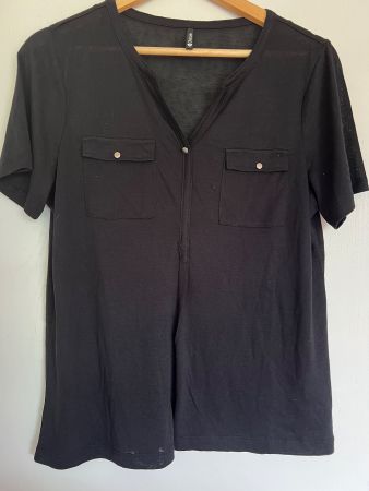 Schwarzes Chicoree T- Shirt, Grösse M, neuwertig