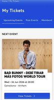 Bad Bunny 2Tickets 24.06 Arnheim,NL Sitzplatz 