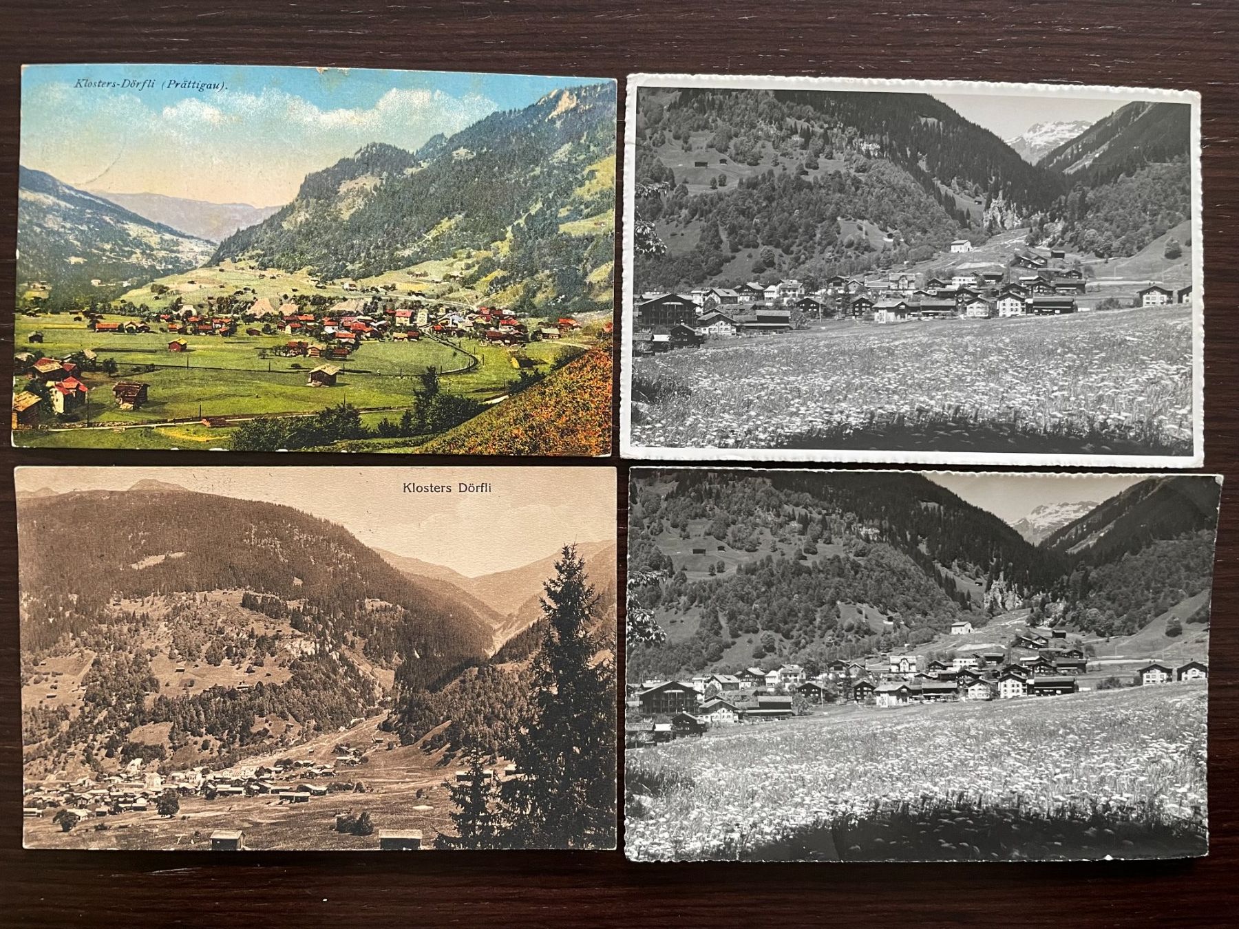 Cartoline postali: KLOSTERS - DORF / - DÖRFLI, 11 Ansichtskarten – Usato da Wald ZH venduto da TLILEF 1