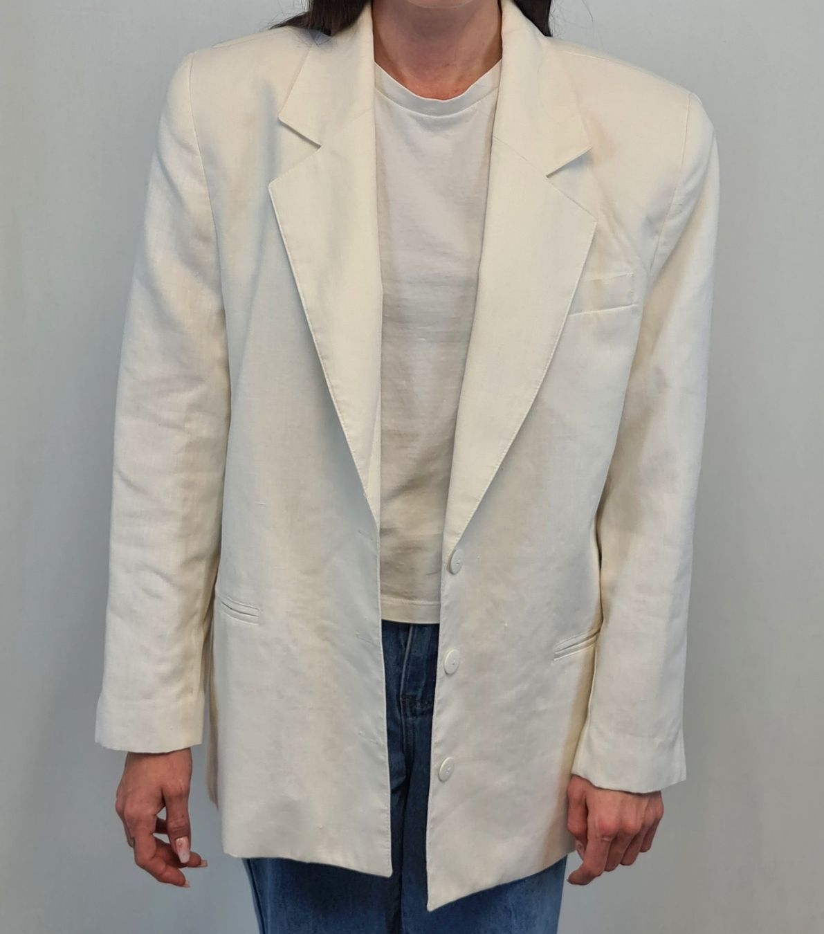 Giacche: Blazer blanc cassé en lin taille 40 – Usato da Couvet venduto da Nawra_26