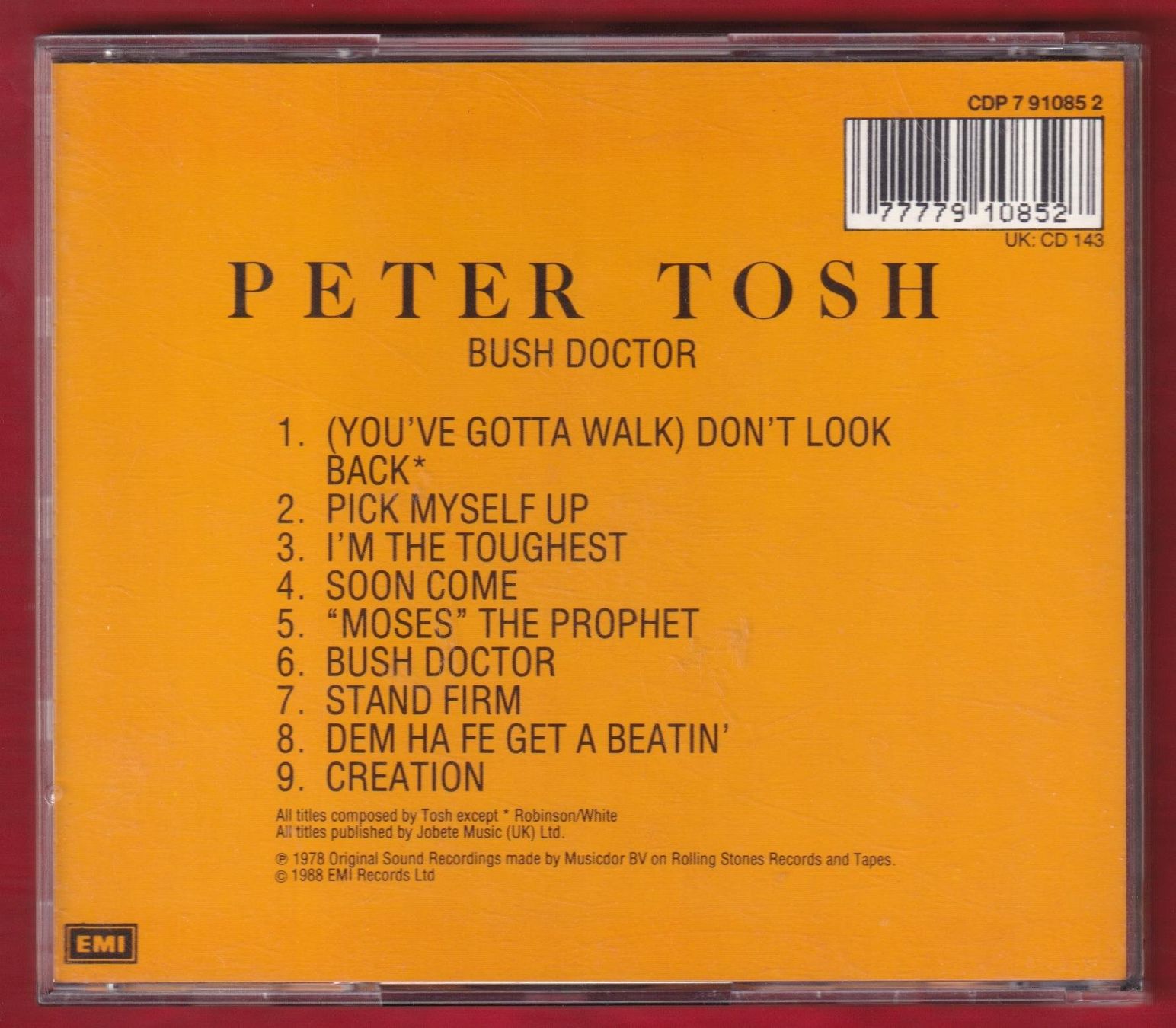 CD: Peter Tosh - Bush Doctor (CD) – Usato da Zürich venduto da Pfluftl2000 1