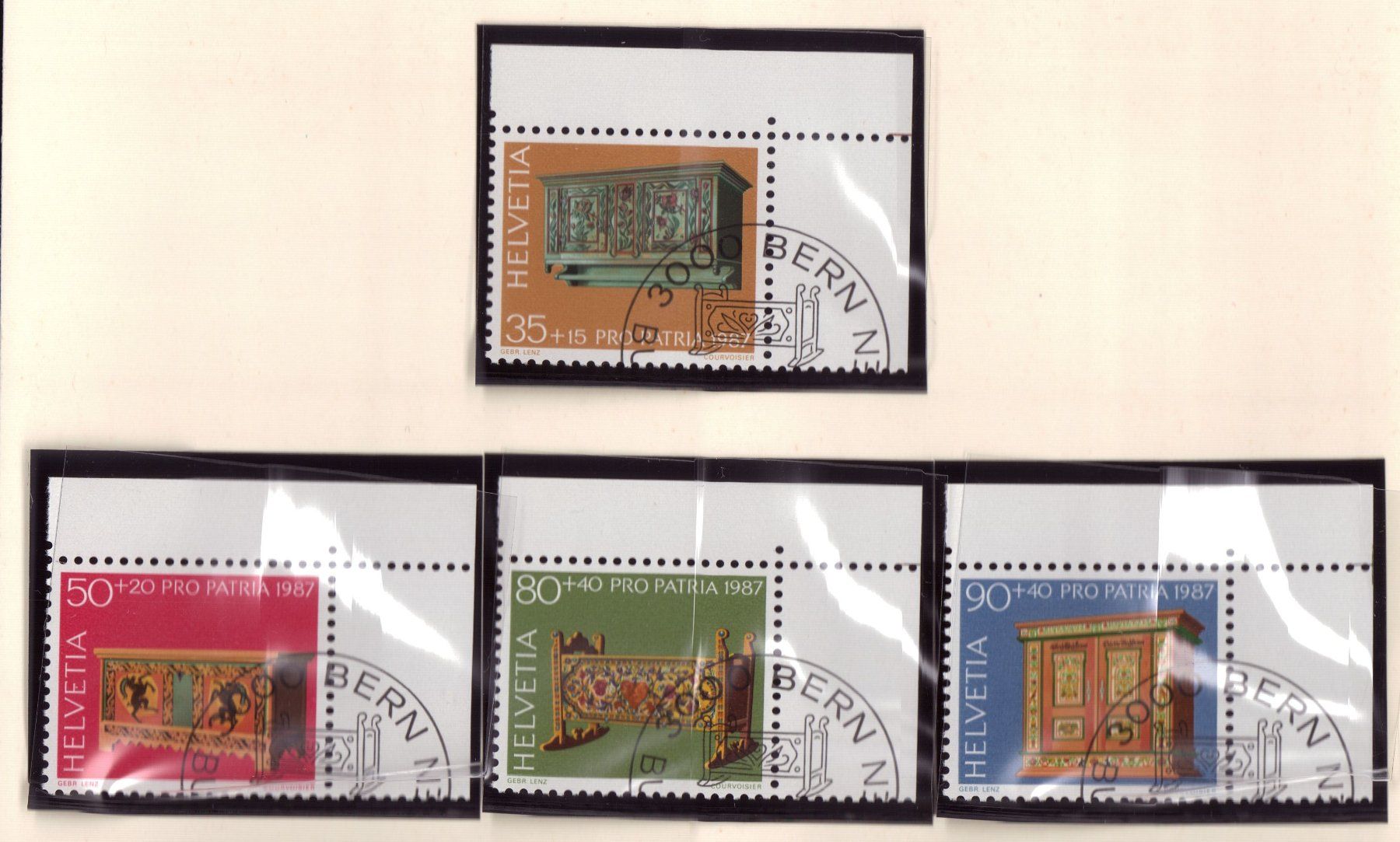 Tutti i francobolli: 1987 Pro Patria Satz / Postpreis 3.70 / KW 8.00 – Usato da Eggersriet venduto da stamp303