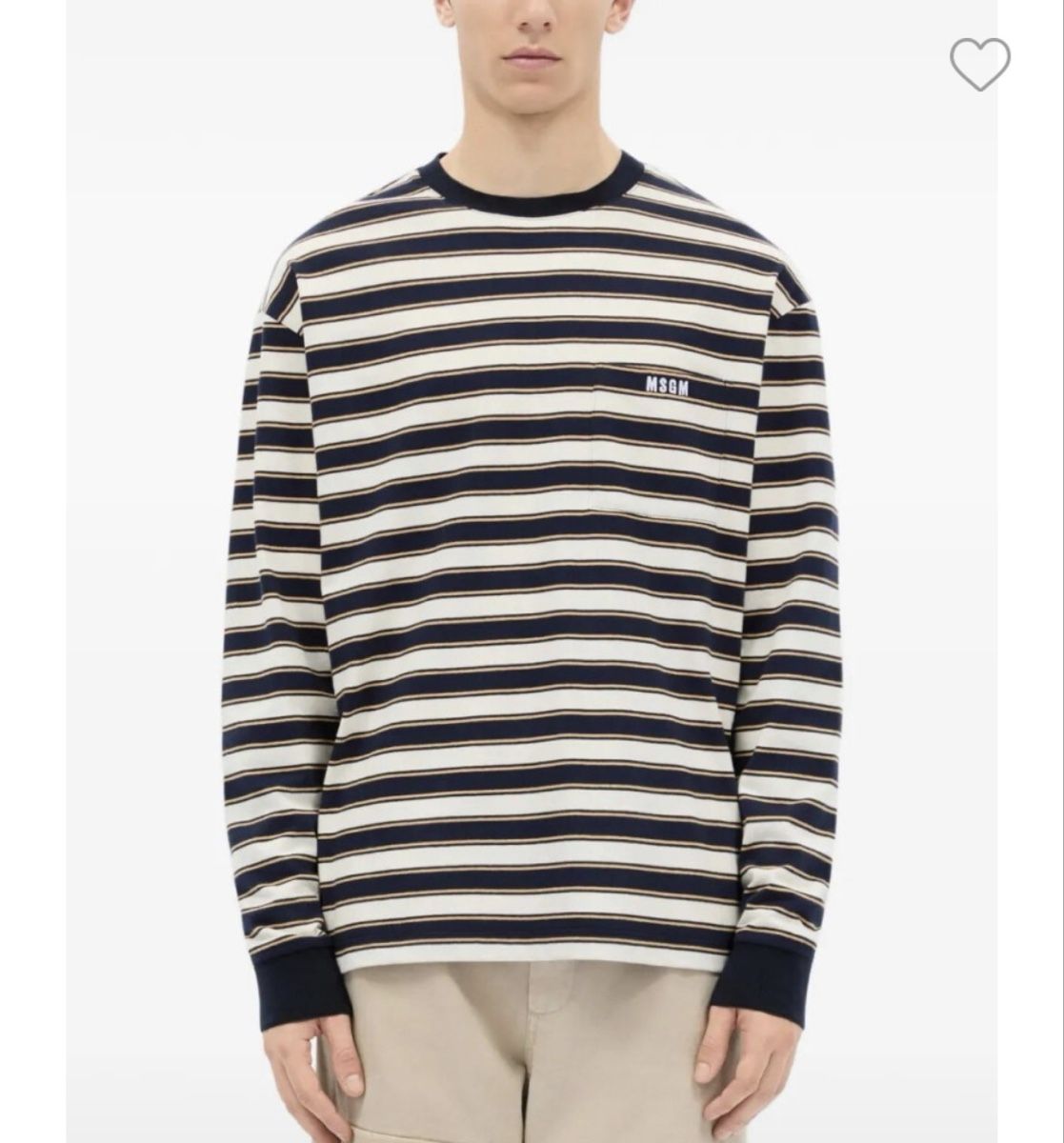 MSGM Maglioni & Felpe: MSGM Blue Crew Neck Striped T-shirt S – Usato da Zürich venduto da Ralph12345