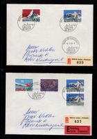 R1925  / 9 lettres / 2 FDC  oblitérations touristiques