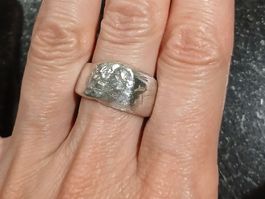 handmade art clay silber 999 silber ring grösse 54