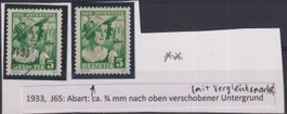 9x) Abart Pro Juventute 1933, sehe Scan