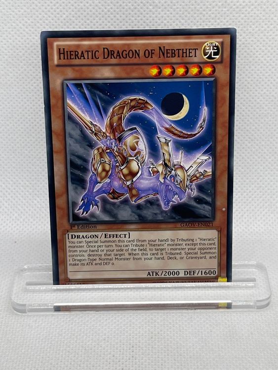 Yu-Gi-Oh! Carta Hieratic Dragon Of Asar (GAOV-EN024) - 1st Edition Rare