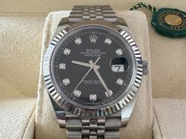 Rolex Datejust 41 126334 Jubilee - Or blanc - Diamants