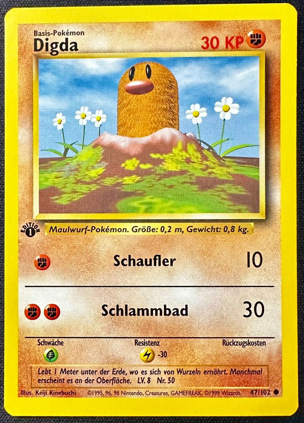Pokémon Carte collezionabili: Pokémon Digda 1st Edition Base Set Deutsch 47/102 – Nuovo (secondo la descrizione) da Müswangen venduto da sil_lq7s