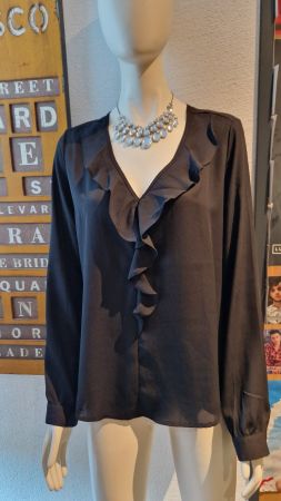 Schöne festliche Bluse, schwarz, Gr. M, Neu,