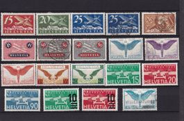 CH Briefmarken Lot "Flugpost" ab 1923
