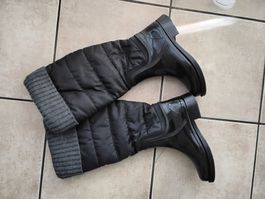 Bottes de pluie hiver noires matelassées  T38 - Chaudes!
