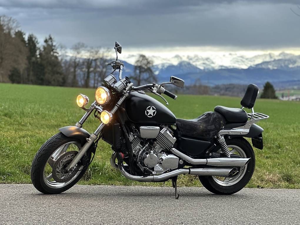 Honda Chopper: Honda VF 750c schwarz matt ab MFK – Usato da Ottenbach venduto da uelikaeserart