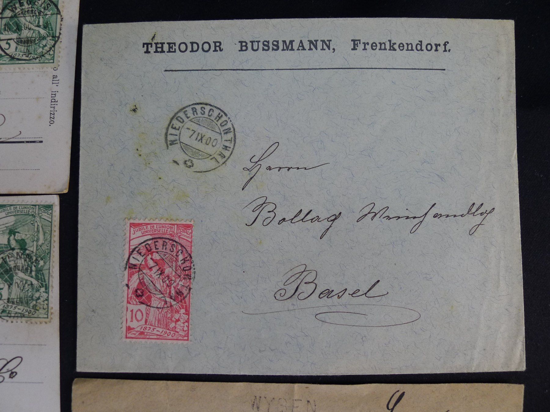 Alle Briefmarken: UPU 1900 2 Karten + 3 Briefe – Gebraucht aus Dagmersellen von wyss1982 1