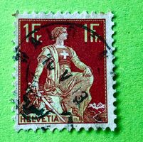 Nr.115 Sitzende Helvetia mit Schwert  GESTEMPELT