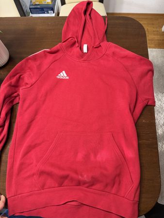 Sweat à capuche Adidas rouge taille M bon état