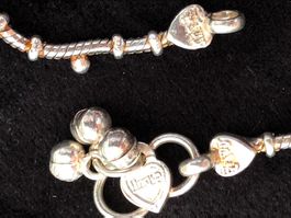 2 Silber Fusskette mit kleinen Glucke für Tanzen