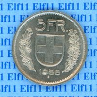 CHF___5.00 1968 stgl * nigelnagelneu! 5 Franken