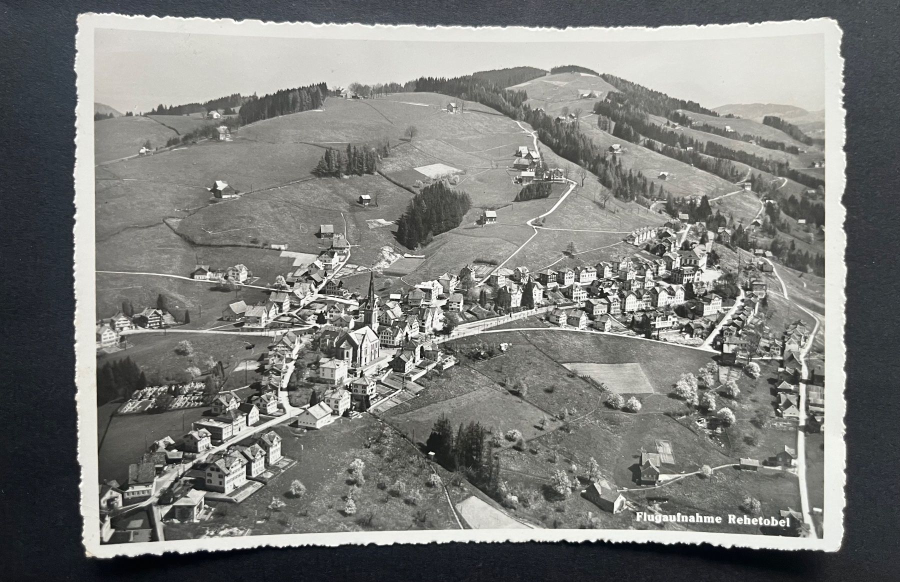 Ansichtskarten: Rehetobel Flugaufnahme , ca. 1950 – Gebraucht aus Ostermundigen von DaxKarten-75