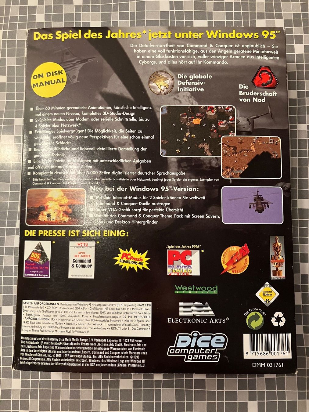 Giochi: Command & Conquer 1 - PC Big Box (1995, deutsch) – Usato da Winkel venduto da Asdas87 2