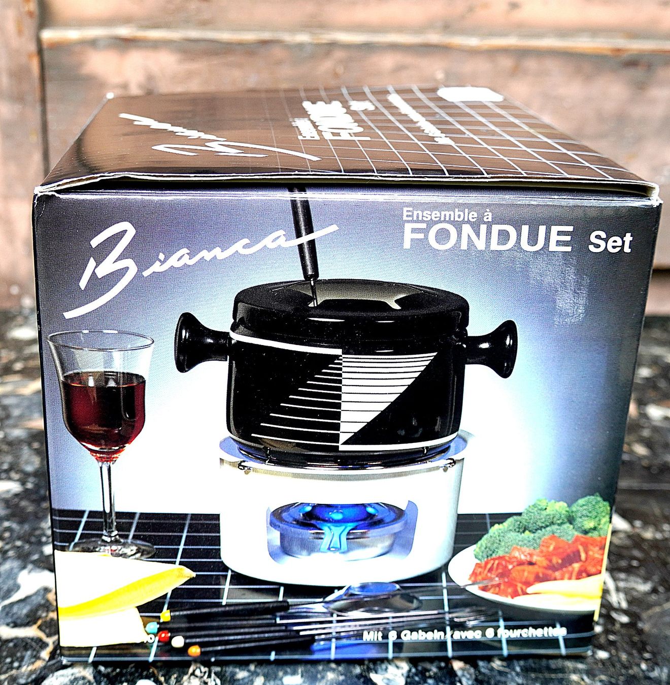 Elettrodomestici da cucina: Fondue Set mit 6 Gabeln nageneu – Usato da Baar venduto da 2cvbaar 1