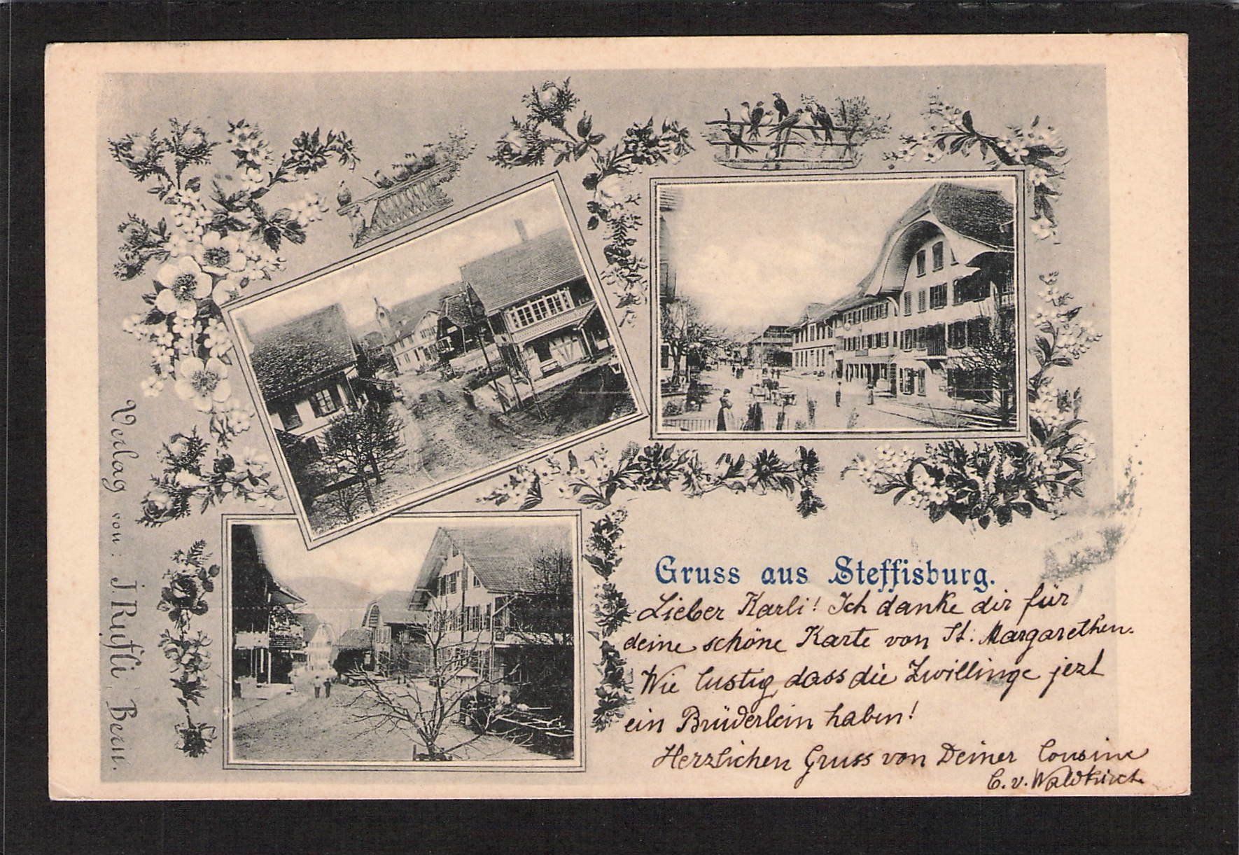 Cartoline postali: #Steffisburg BE , gel. 1899 – Usato da Reichenburg venduto da Pipo-67