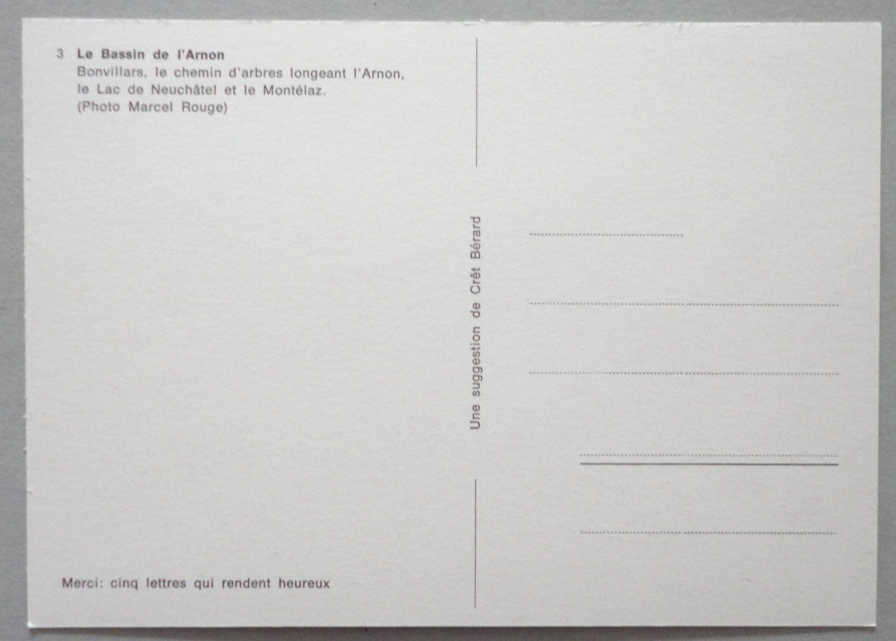 Cartoline postali: Bonvillars – Usato da Fétigny venduto da Billy2miny 1