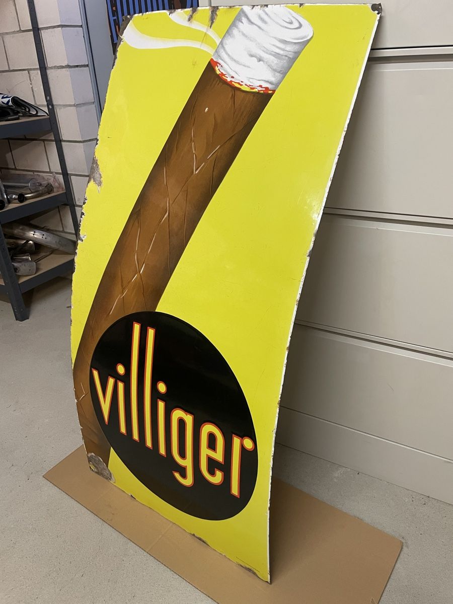 Schilder: Emailschild Villiger XXL – Gebraucht aus Mühlrüti von Chalberchue 3