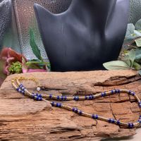 Collier Lapislazuli und Hämatit