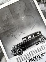 Lincoln Cars - 4 Alte Werbungen / Anciennes publicités 1930