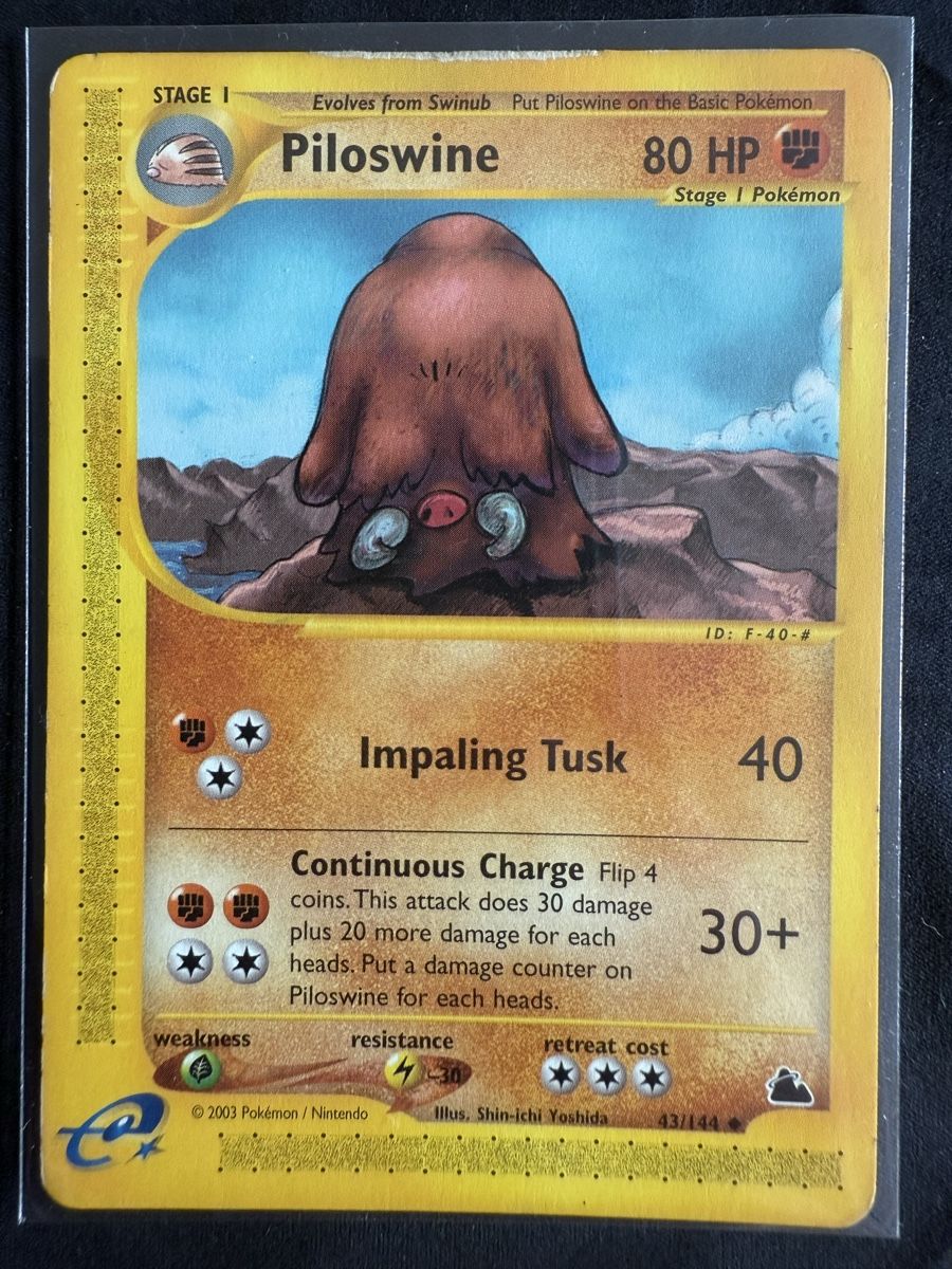 Pokémon Carte collezionabili: Piloswine Skyridge 43/144 – Usato da Winterthur venduto da SiddyPokemon