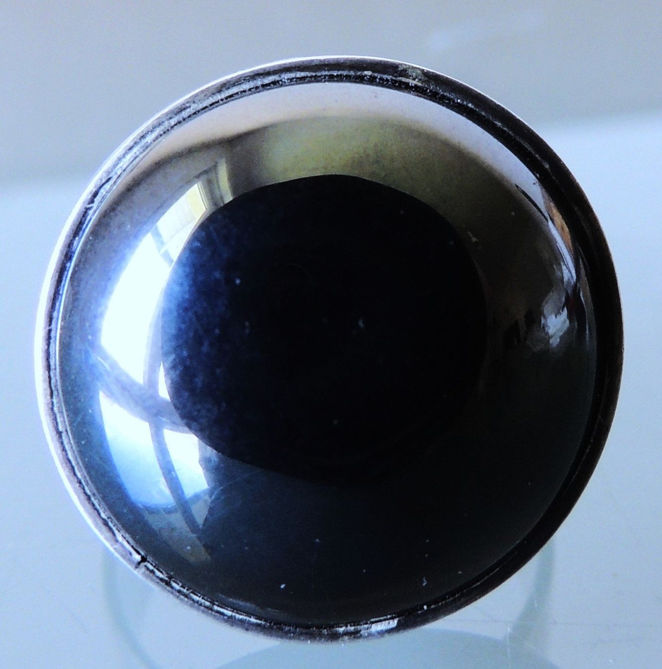 Anelli: Silber 835 Hämatit Fingerring Gr. 61 – Usato da Waldenburg venduto da schaller707 2